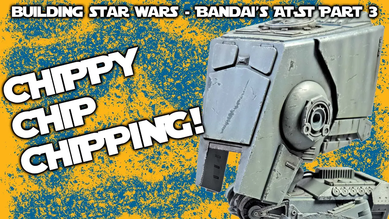 Applying paint chipping to your model: Part 3 of Bandai’s AT-ST build