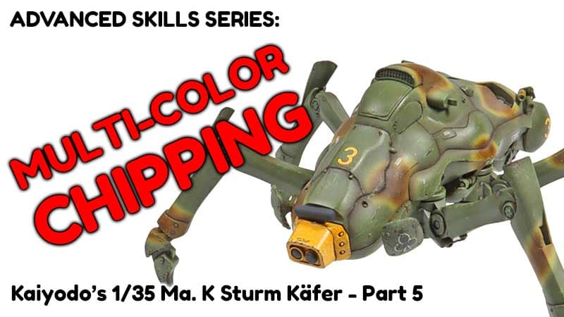 Multi-Color Chipping: Advanced Modeling Skills (Kaiyodo 1/35 Ma. K Sturm Käfer Part 5)