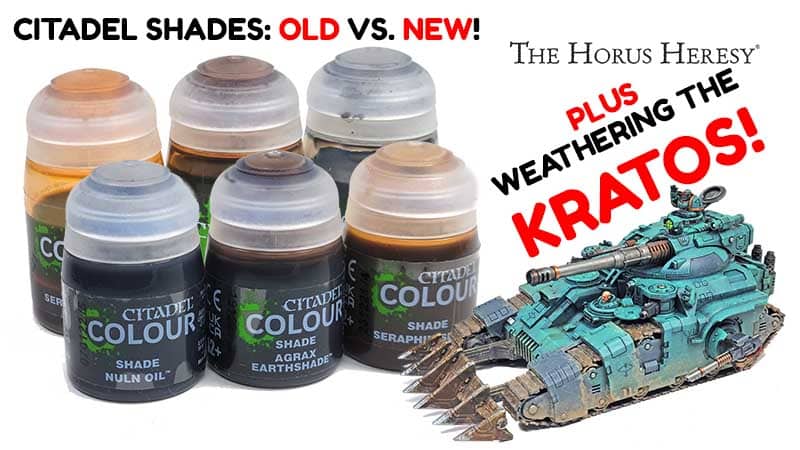 Comparing the Old and New Citadel Shades (Plus Weathering The Kratos!)