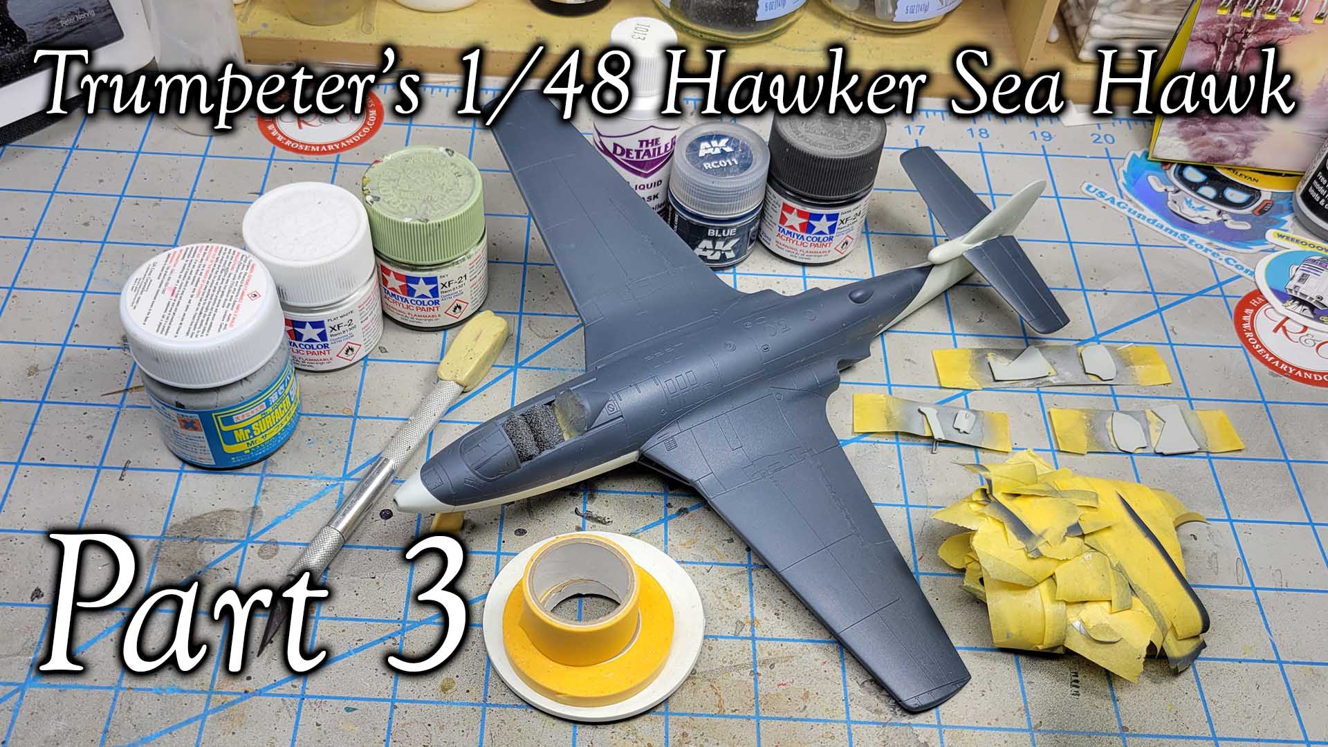 vlog 25-04: Trumpeter 1/48 Hawker Sea Hawk Part 3